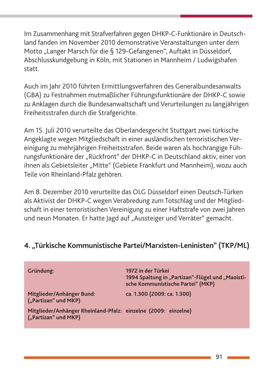Seite 93 des Verfassungsschutzbericht 2010 Rheinland-Pfalz
