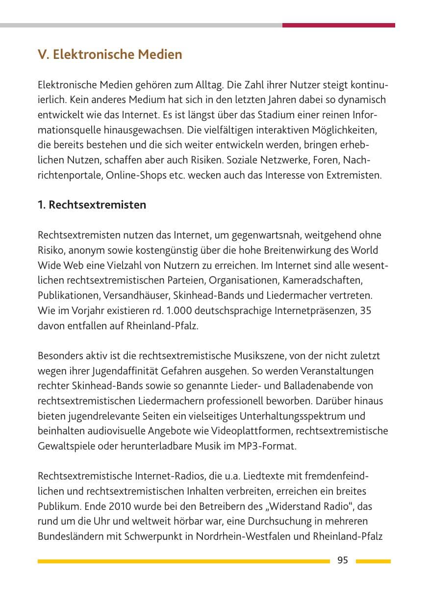 Seite 97 des Verfassungsschutzbericht 2010 Rheinland-Pfalz