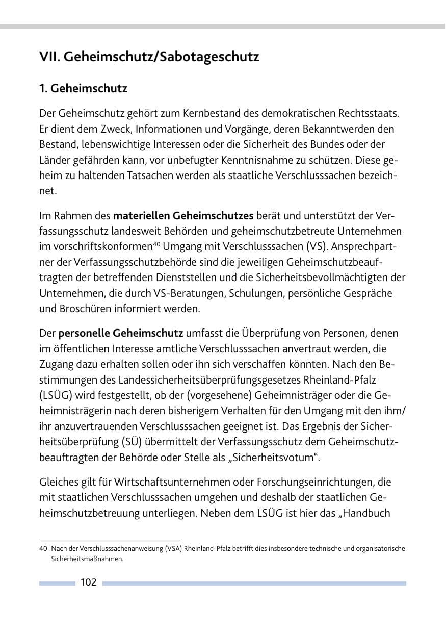 Seite 104 des Verfassungsschutzbericht 2011 Rheinland-Pfalz