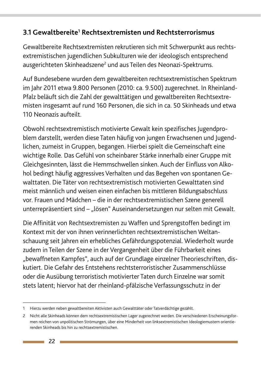 Seite 24 des Verfassungsschutzbericht 2011 Rheinland-Pfalz