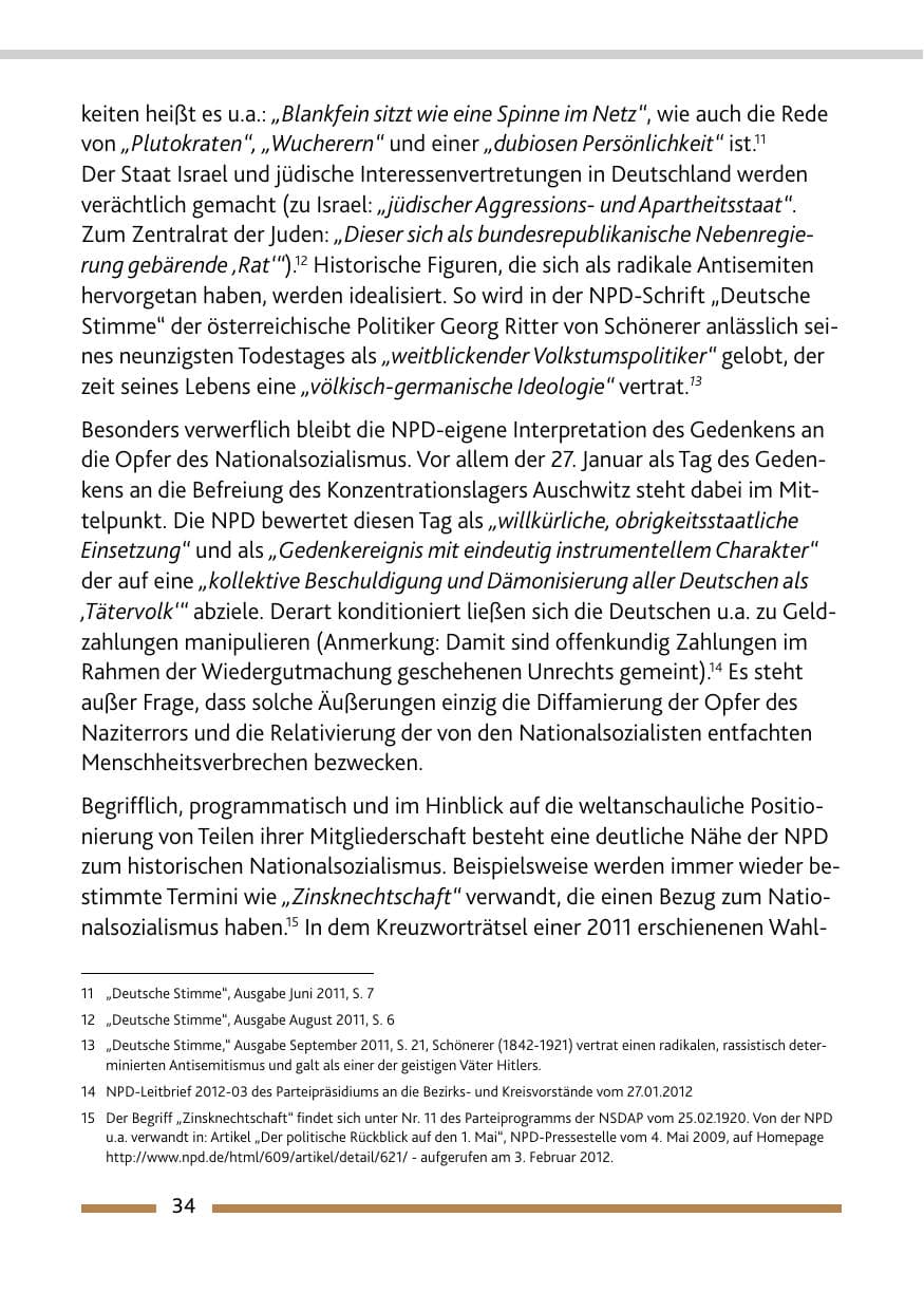 Seite 36 des Verfassungsschutzbericht 2011 Rheinland-Pfalz