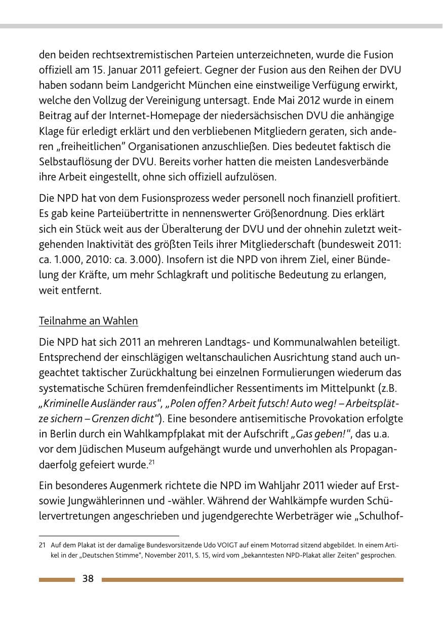 Seite 40 des Verfassungsschutzbericht 2011 Rheinland-Pfalz