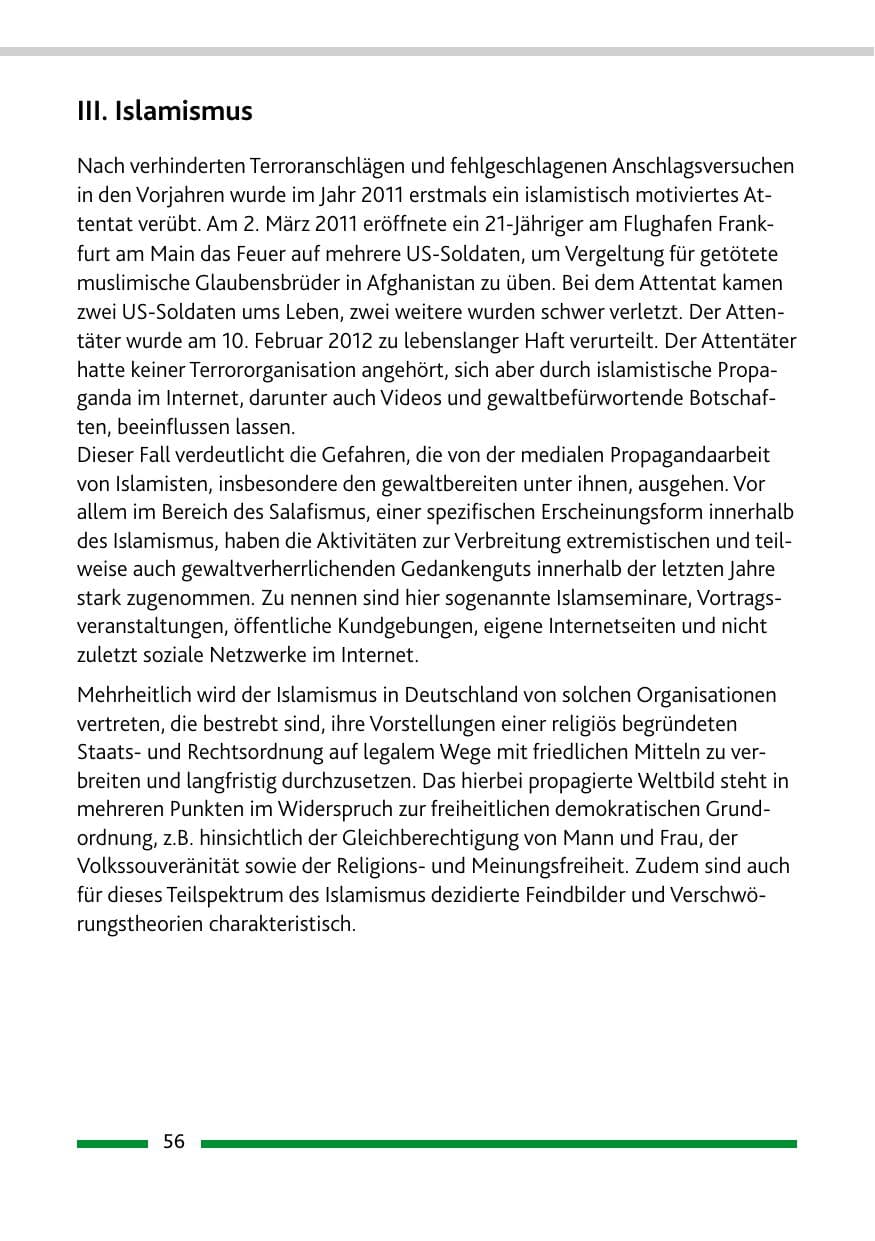 Seite 58 des Verfassungsschutzbericht 2011 Rheinland-Pfalz