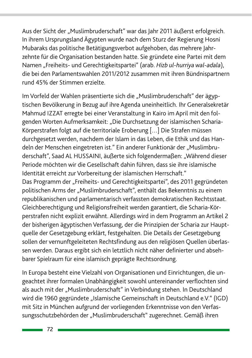 Seite 74 des Verfassungsschutzbericht 2011 Rheinland-Pfalz