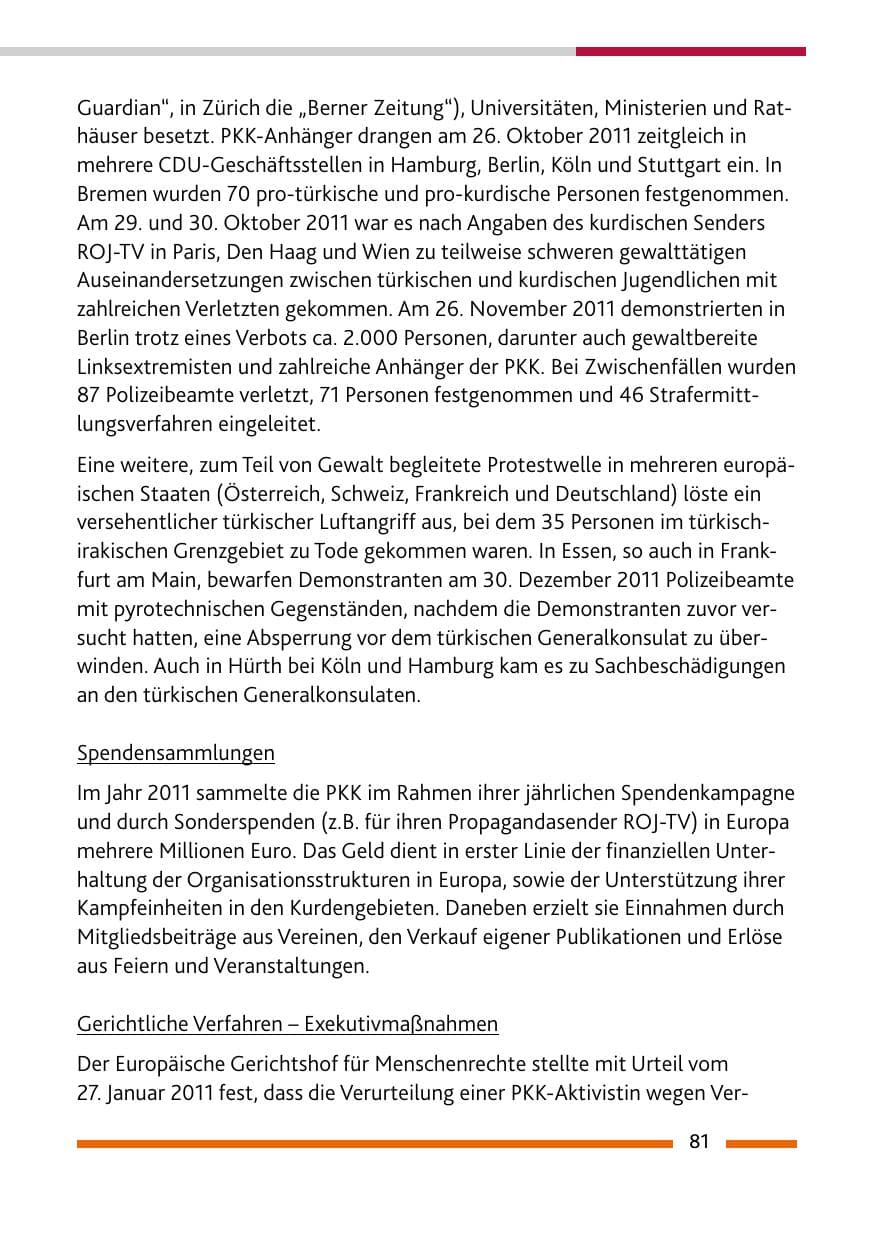 Seite 83 des Verfassungsschutzbericht 2011 Rheinland-Pfalz