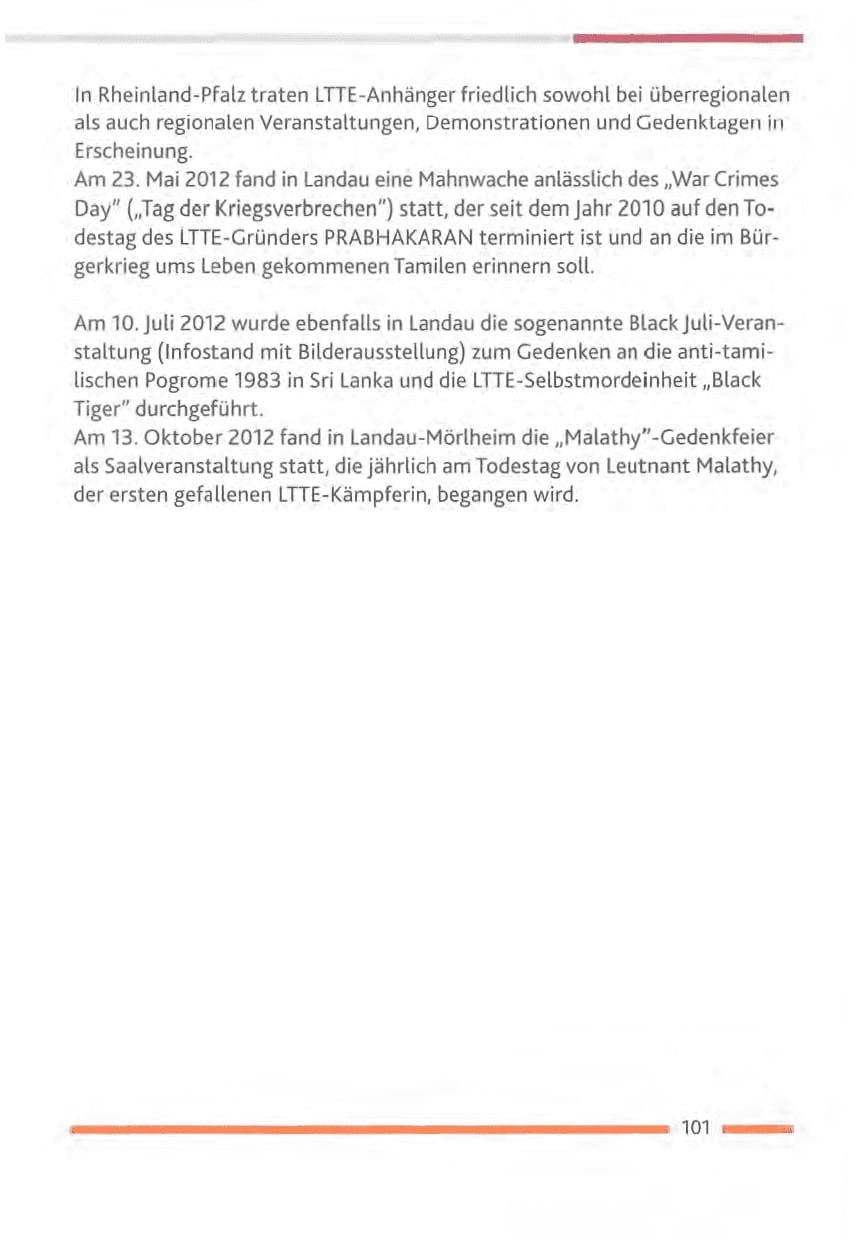 Seite 101 des Verfassungsschutzbericht 2012 Rheinland-Pfalz