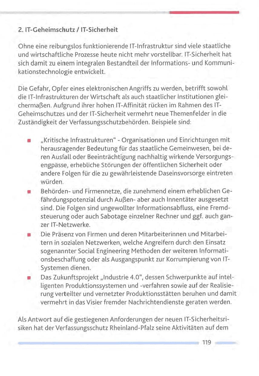 Seite 119 des Verfassungsschutzbericht 2012 Rheinland-Pfalz