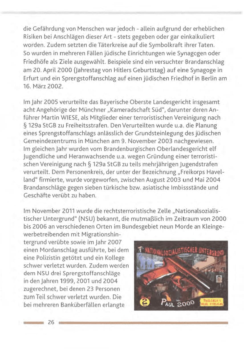 Seite 26 des Verfassungsschutzbericht 2012 Rheinland-Pfalz