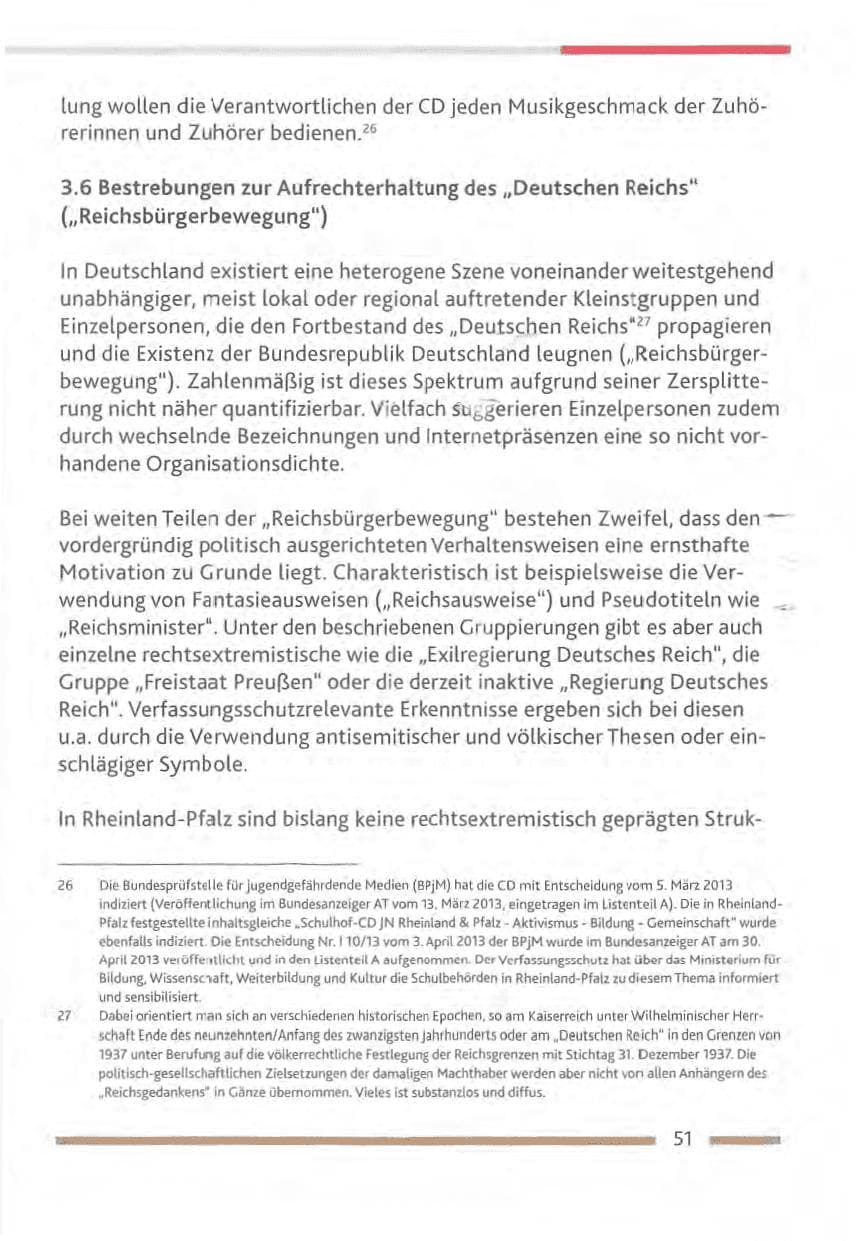 Seite 51 des Verfassungsschutzbericht 2012 Rheinland-Pfalz