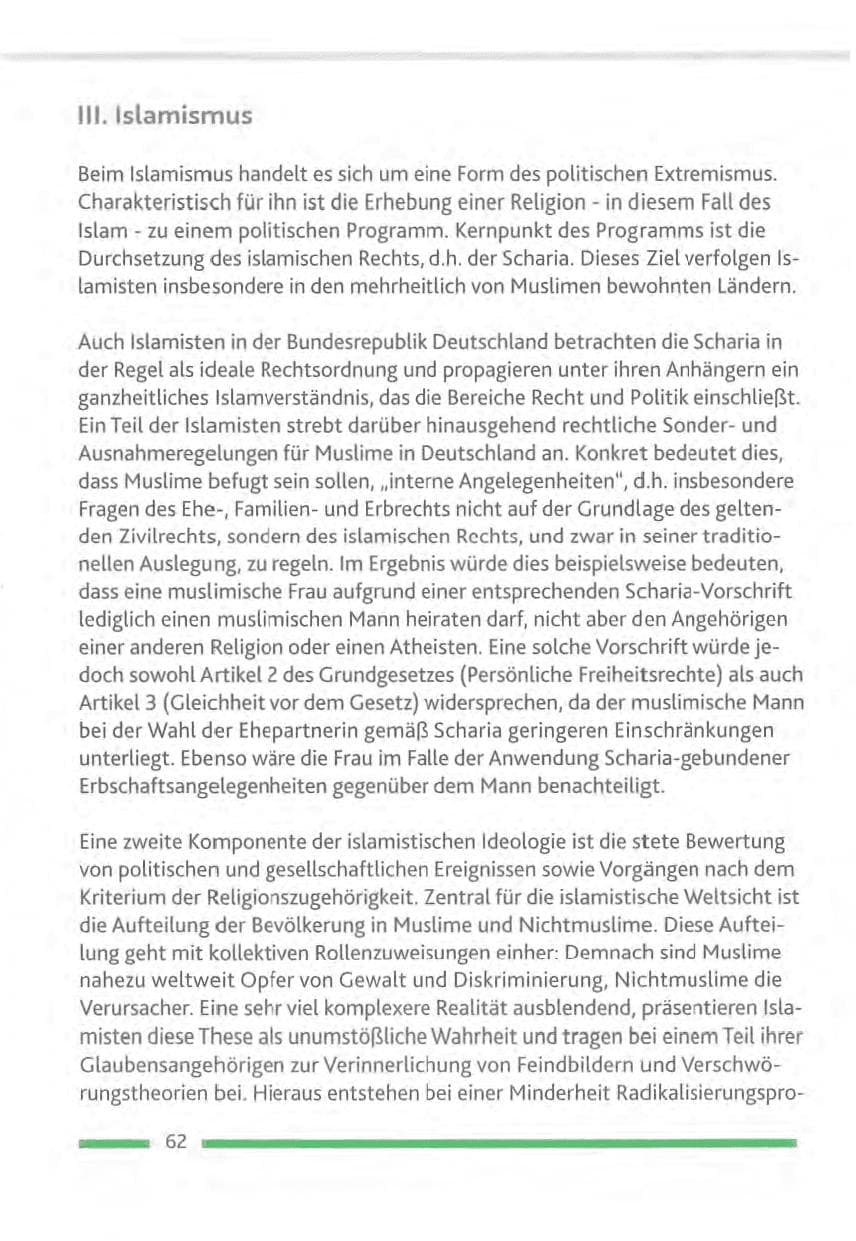 Seite 62 des Verfassungsschutzbericht 2012 Rheinland-Pfalz