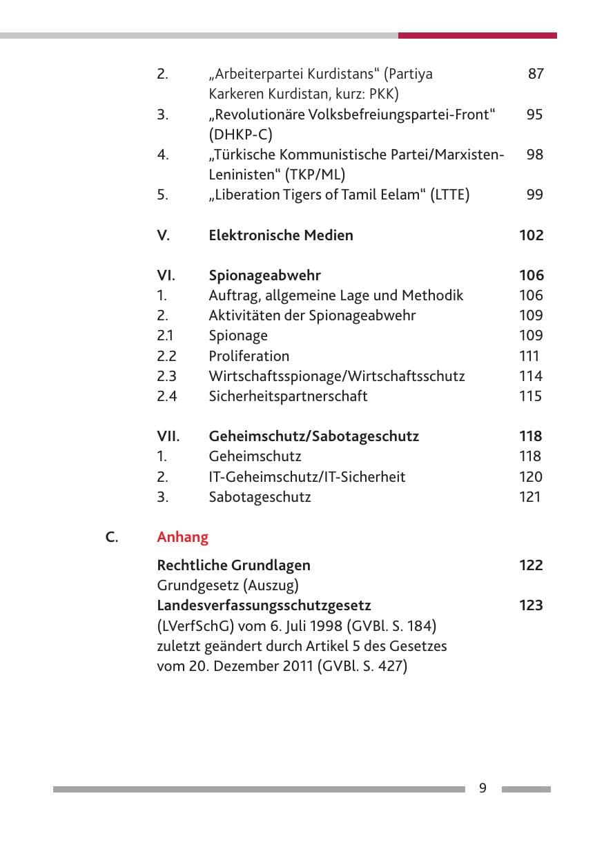 Seite 11 des Verfassungsschutzbericht 2013 Rheinland-Pfalz