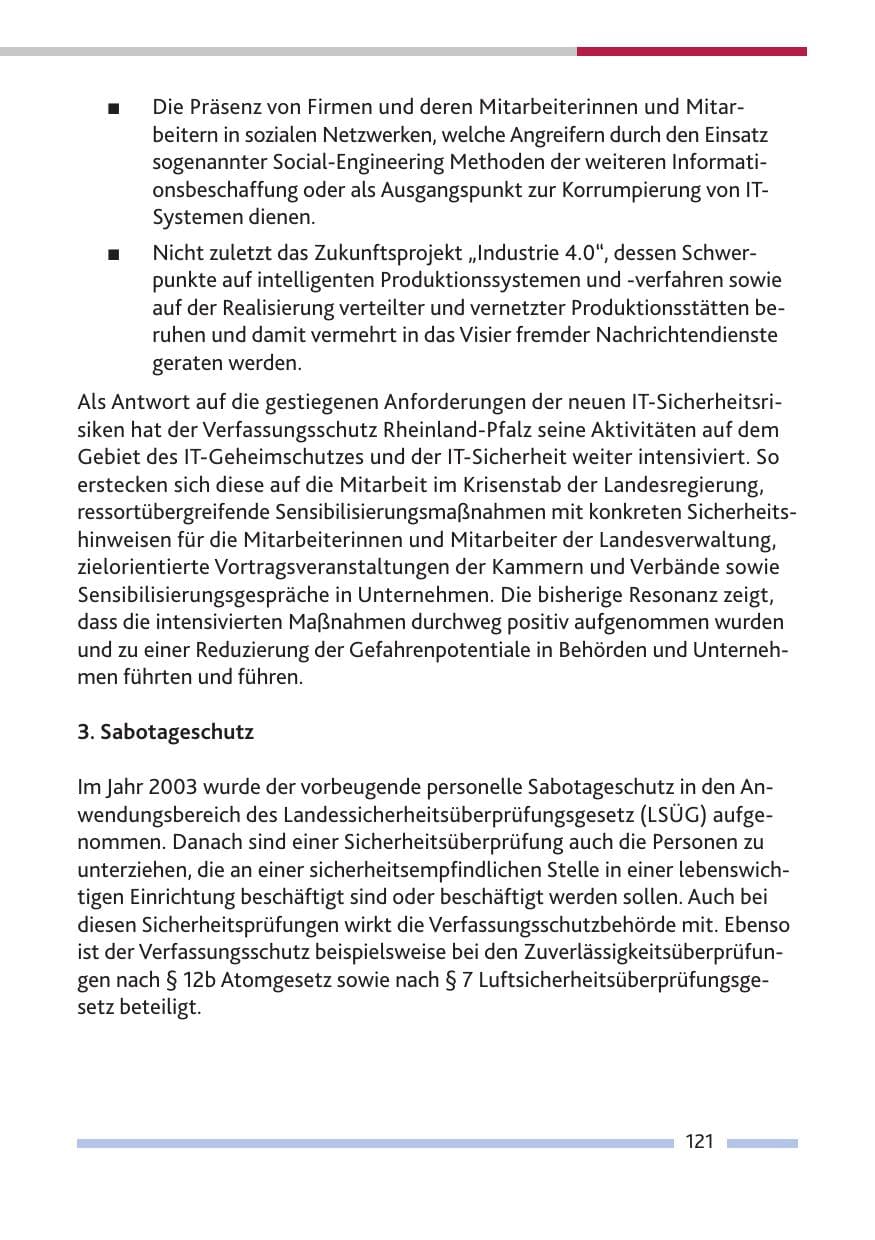 Seite 123 des Verfassungsschutzbericht 2013 Rheinland-Pfalz
