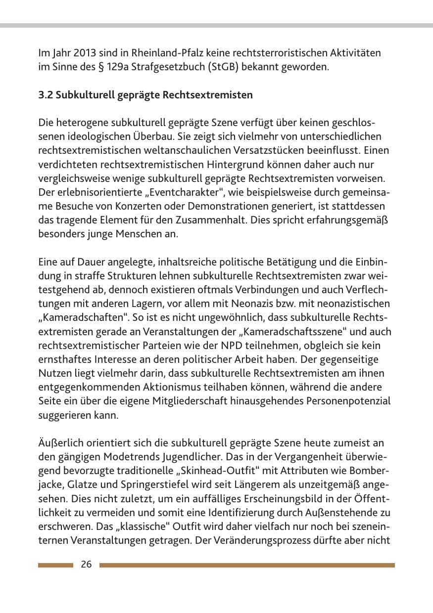 Seite 28 des Verfassungsschutzbericht 2013 Rheinland-Pfalz
