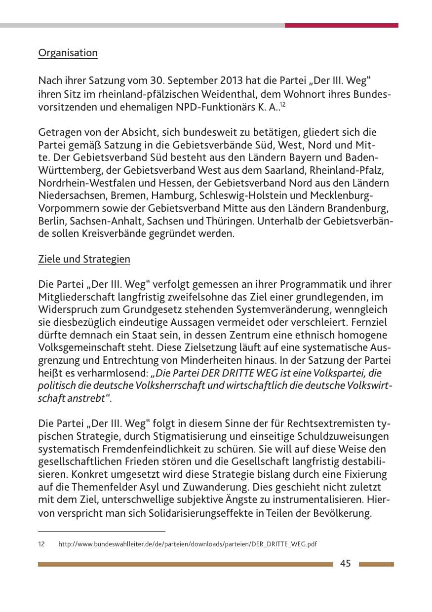 Seite 47 des Verfassungsschutzbericht 2013 Rheinland-Pfalz