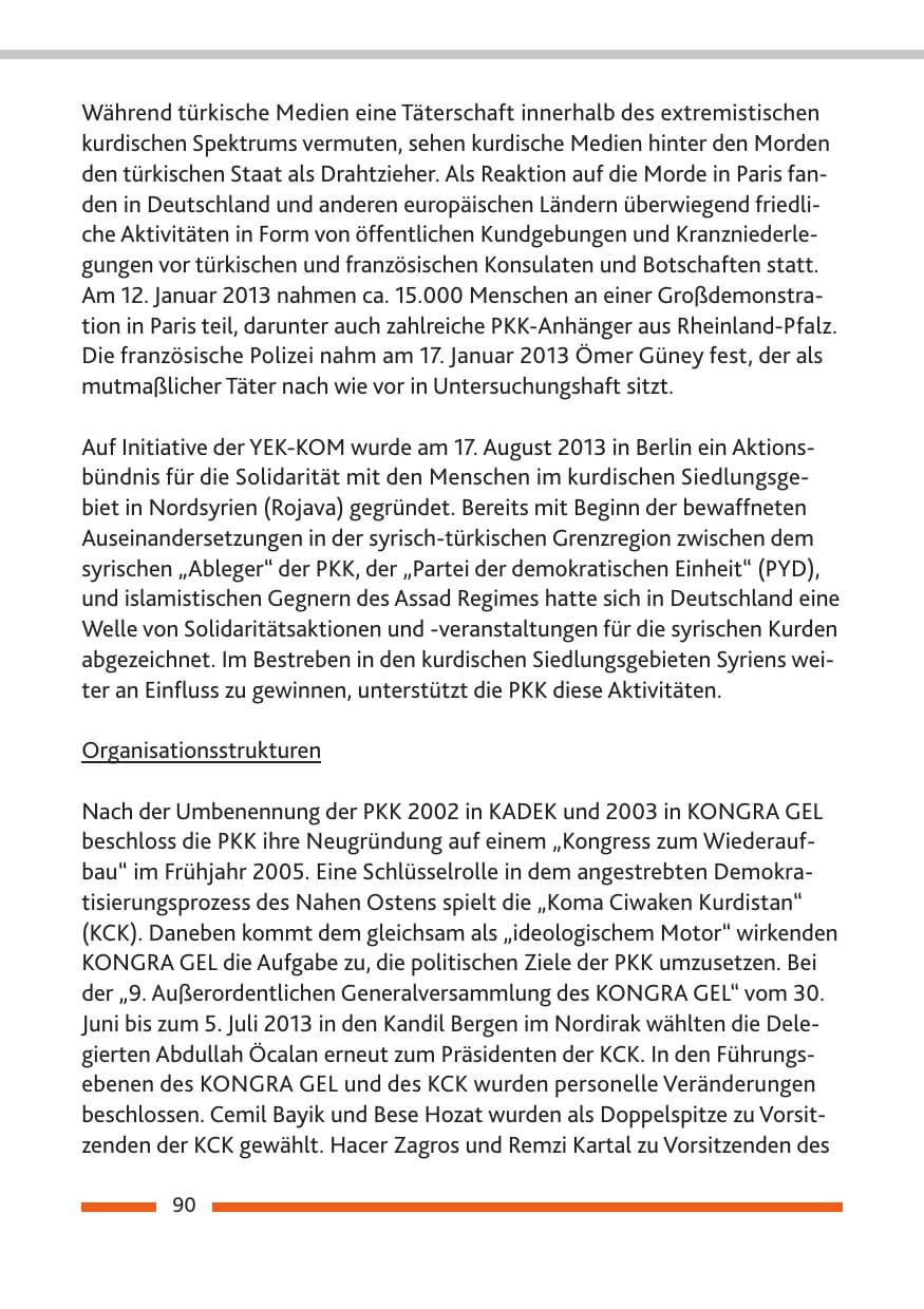 Seite 92 des Verfassungsschutzbericht 2013 Rheinland-Pfalz