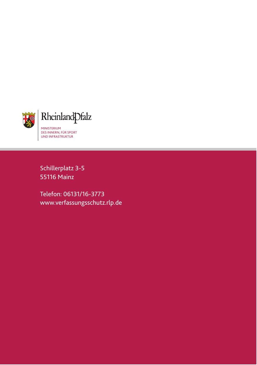 Seite 116 des Verfassungsschutzbericht 2014 Rheinland-Pfalz