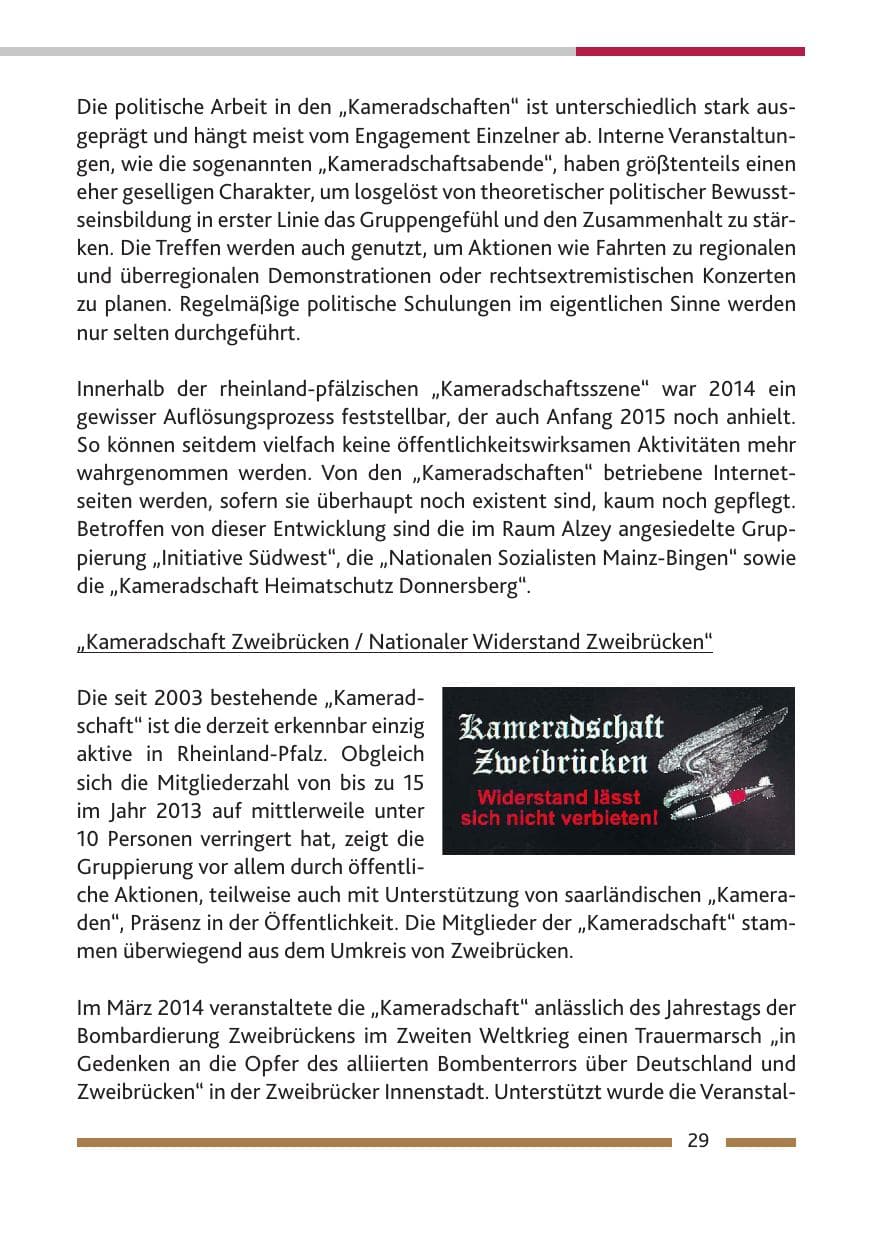 Seite 31 des Verfassungsschutzbericht 2014 Rheinland-Pfalz