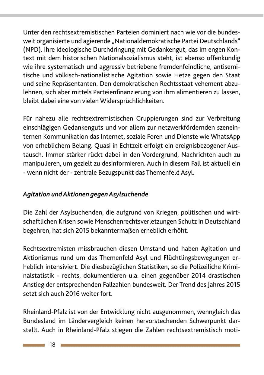 Seite 20 des Verfassungsschutzbericht 2015 Rheinland-Pfalz