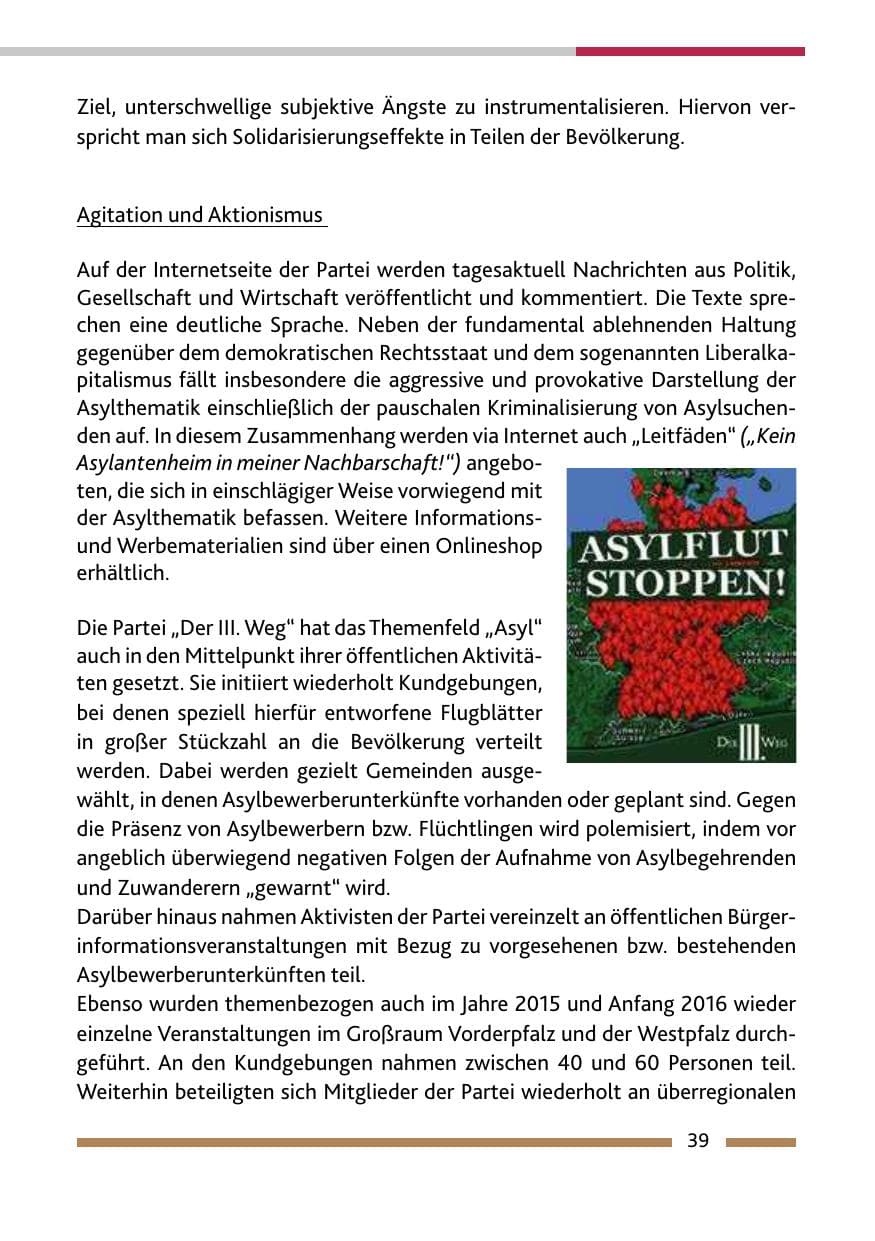 Seite 41 des Verfassungsschutzbericht 2015 Rheinland-Pfalz