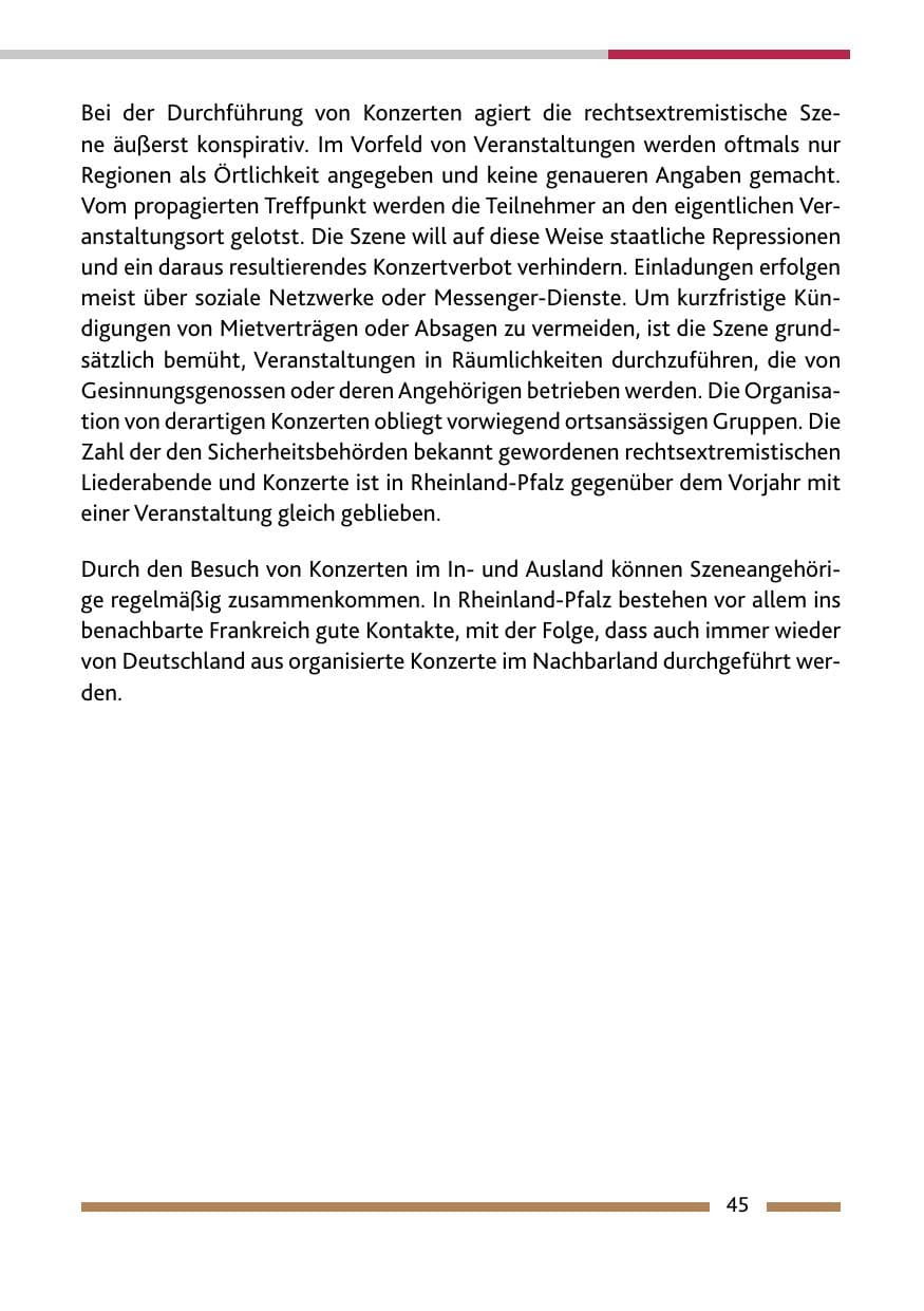 Seite 47 des Verfassungsschutzbericht 2015 Rheinland-Pfalz