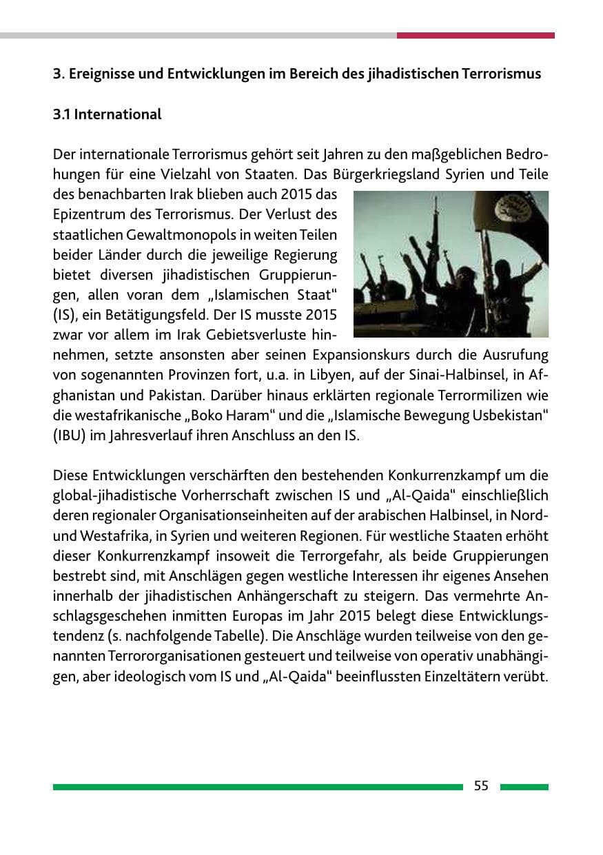Seite 57 des Verfassungsschutzbericht 2015 Rheinland-Pfalz