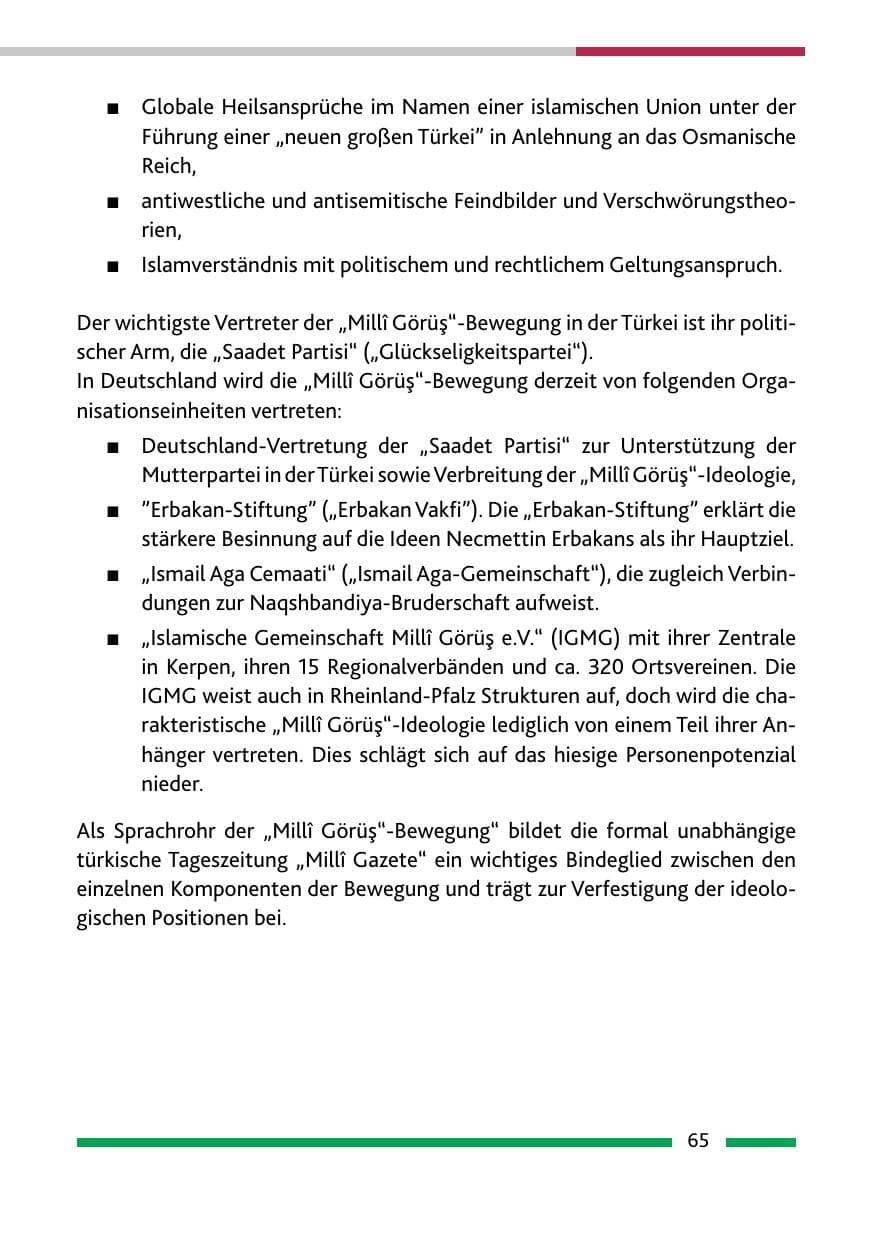 Seite 67 des Verfassungsschutzbericht 2015 Rheinland-Pfalz