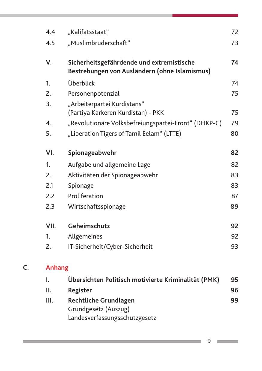 Seite 11 des Verfassungsschutzbericht 2016 Rheinland-Pfalz