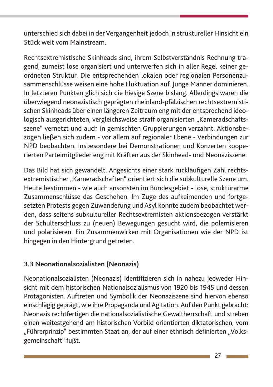 Seite 29 des Verfassungsschutzbericht 2016 Rheinland-Pfalz