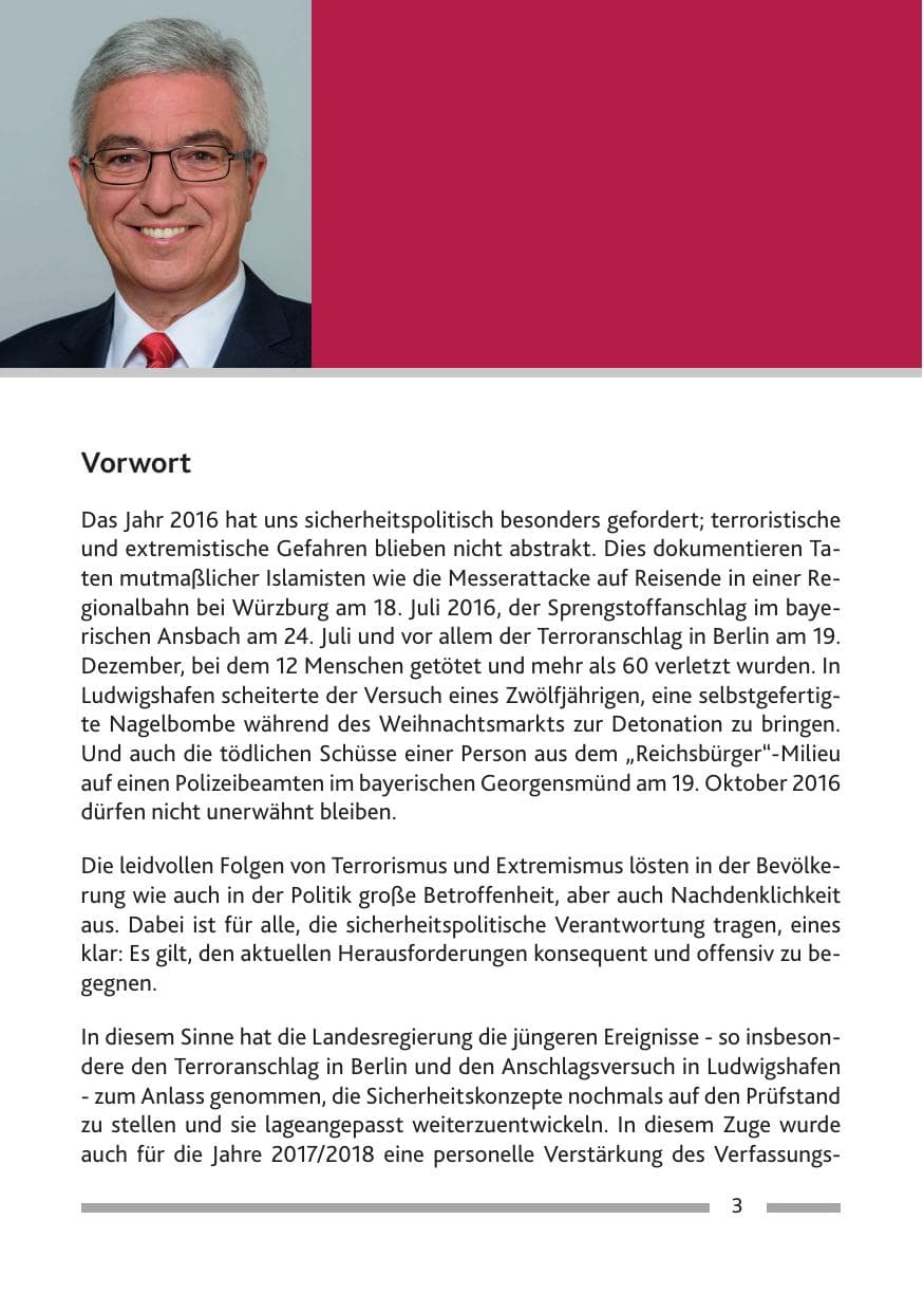 Seite 5 des Verfassungsschutzbericht 2016 Rheinland-Pfalz