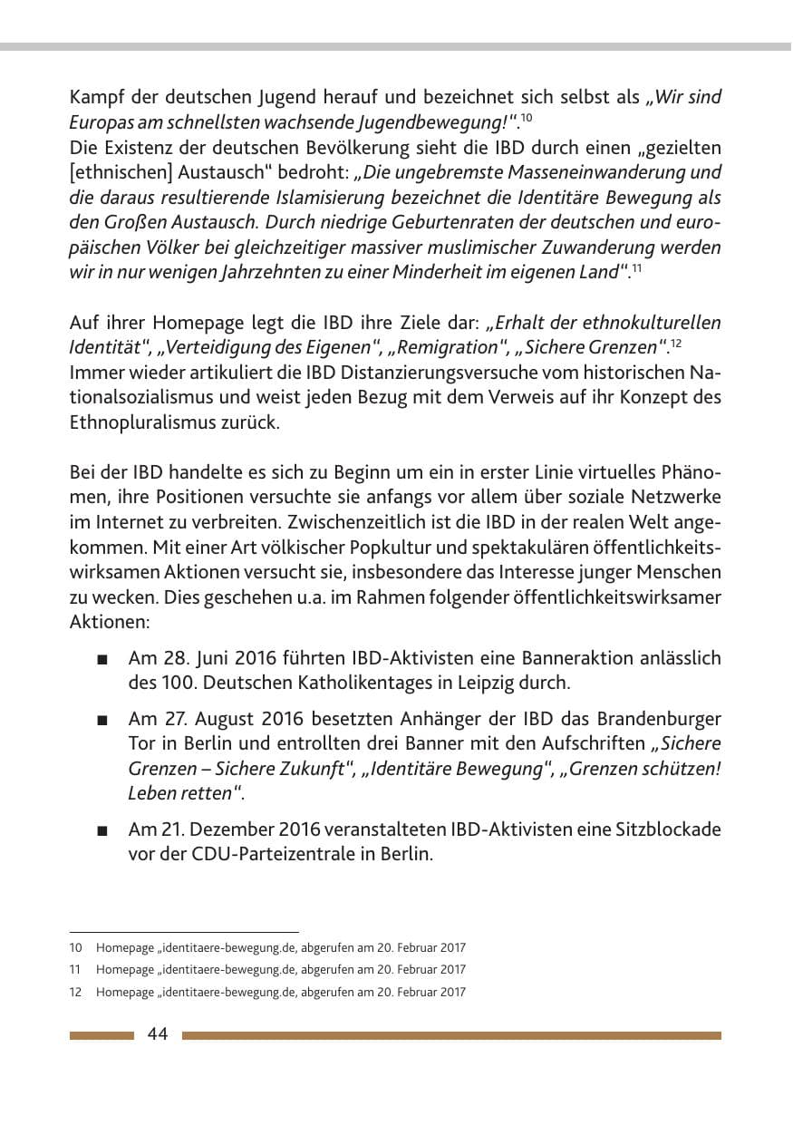 Seite 46 des Verfassungsschutzbericht 2016 Rheinland-Pfalz
