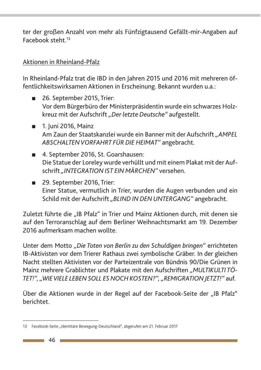 Seite 48 des Verfassungsschutzbericht 2016 Rheinland-Pfalz