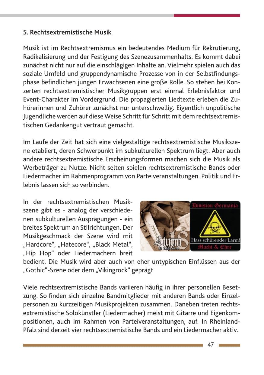 Seite 49 des Verfassungsschutzbericht 2016 Rheinland-Pfalz
