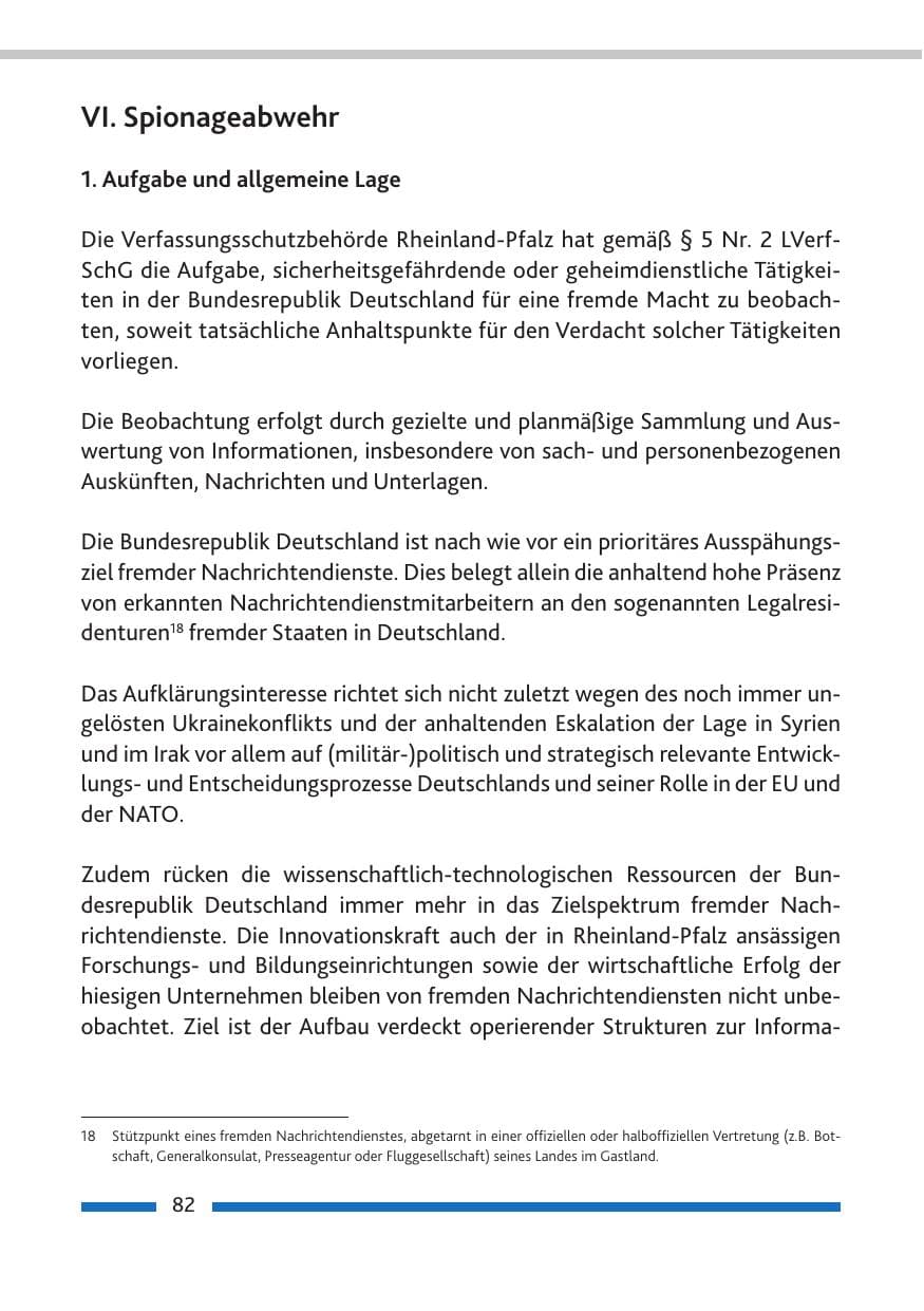 Seite 84 des Verfassungsschutzbericht 2016 Rheinland-Pfalz