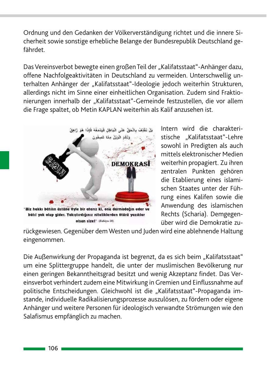 Seite 106 des Verfassungsschutzbericht 2017 Rheinland-Pfalz