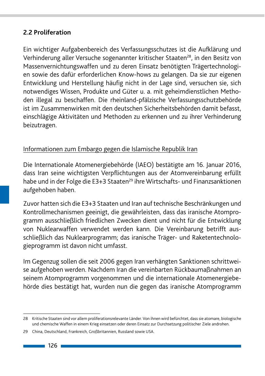 Seite 126 des Verfassungsschutzbericht 2017 Rheinland-Pfalz