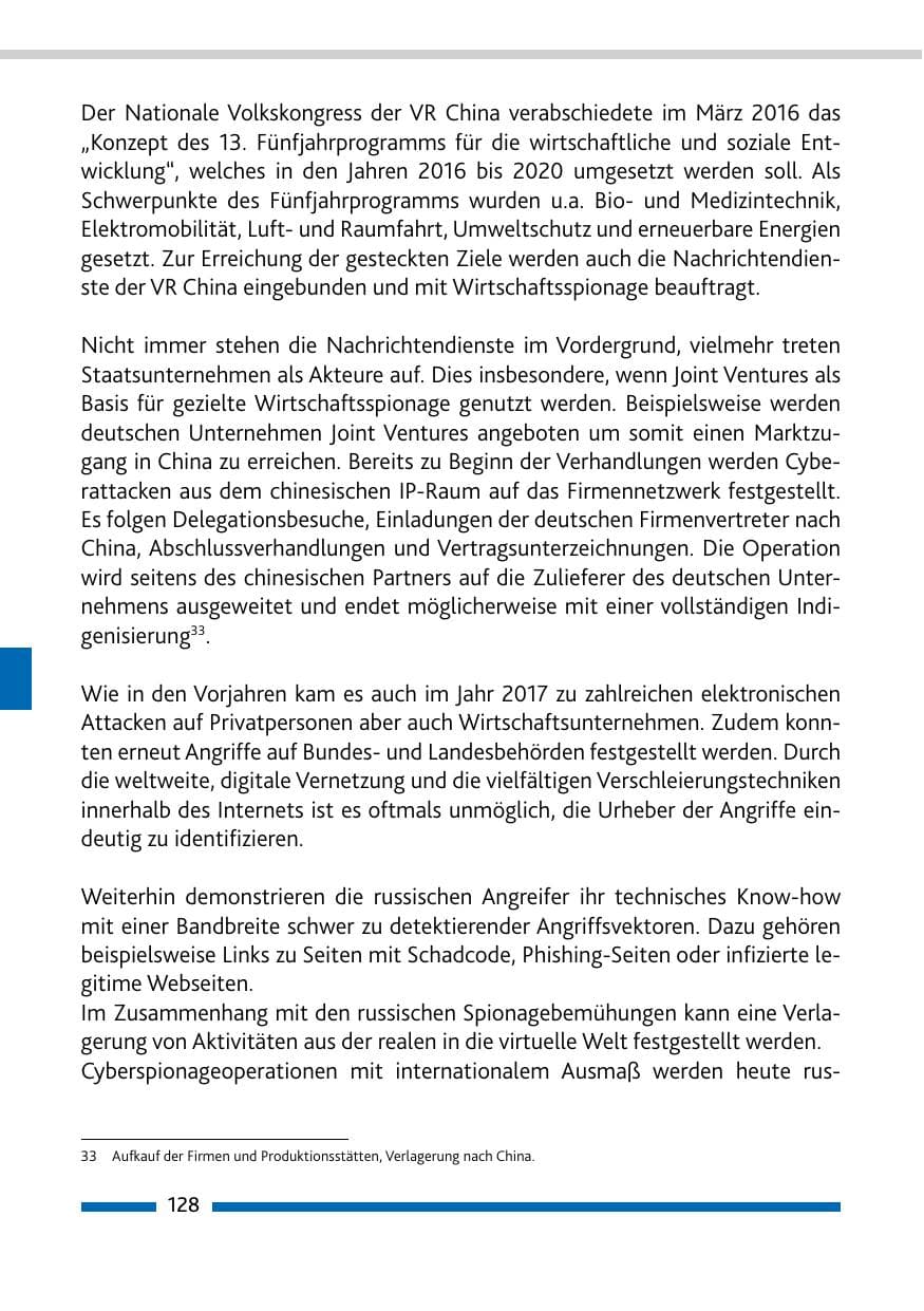 Seite 128 des Verfassungsschutzbericht 2017 Rheinland-Pfalz