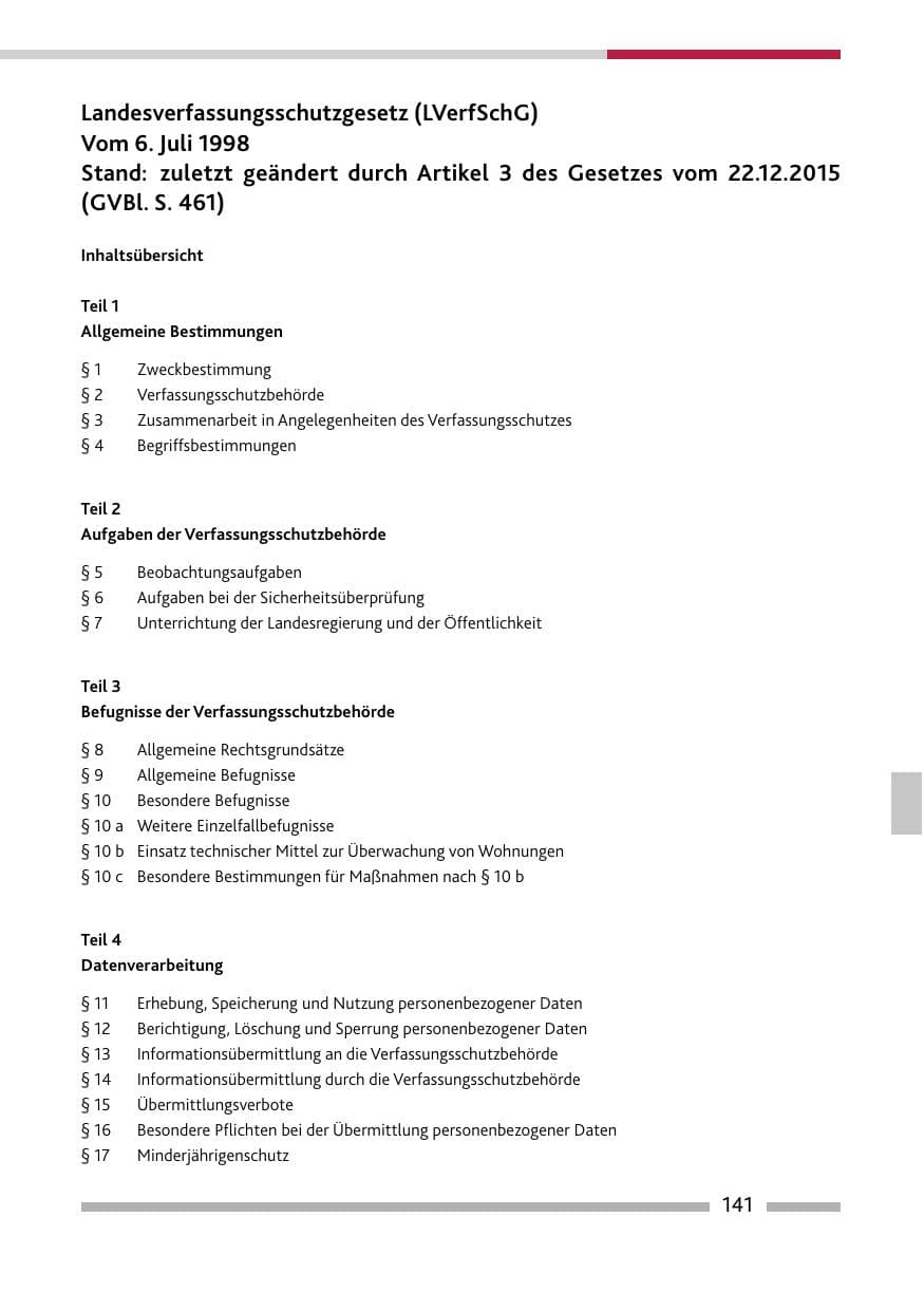 Seite 141 des Verfassungsschutzbericht 2017 Rheinland-Pfalz
