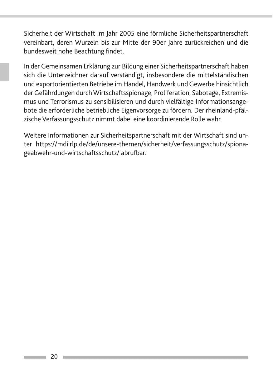 Seite 20 des Verfassungsschutzbericht 2017 Rheinland-Pfalz