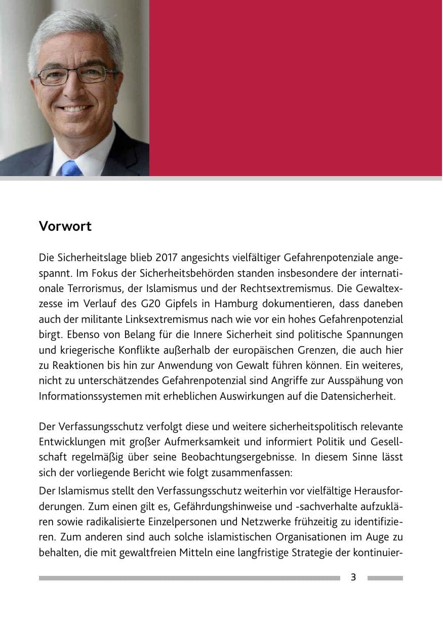 Seite 3 des Verfassungsschutzbericht 2017 Rheinland-Pfalz