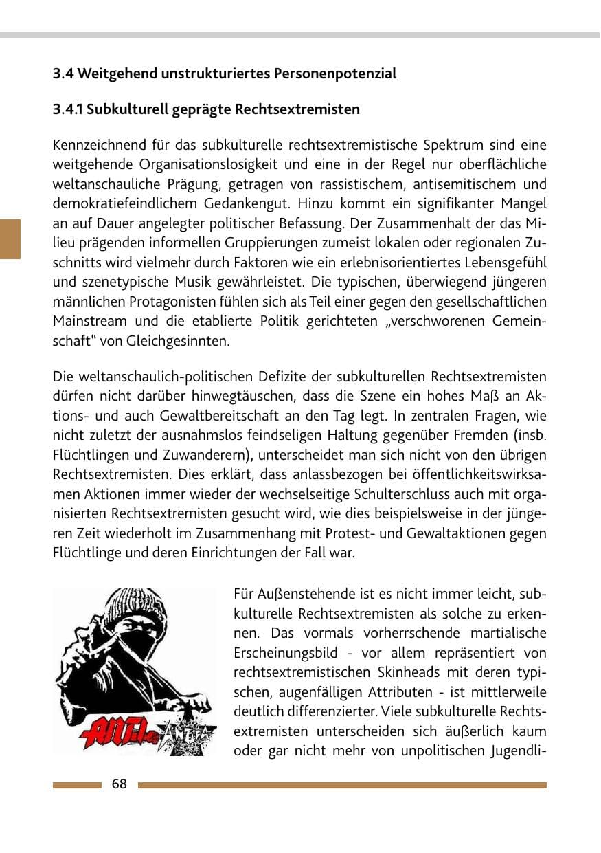 Seite 68 des Verfassungsschutzbericht 2017 Rheinland-Pfalz