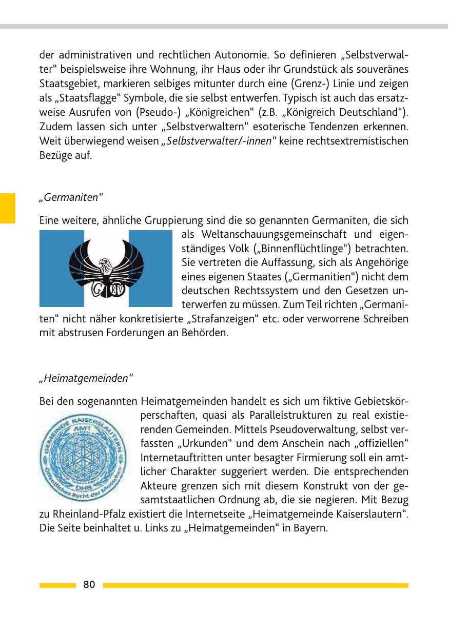 Seite 80 des Verfassungsschutzbericht 2017 Rheinland-Pfalz