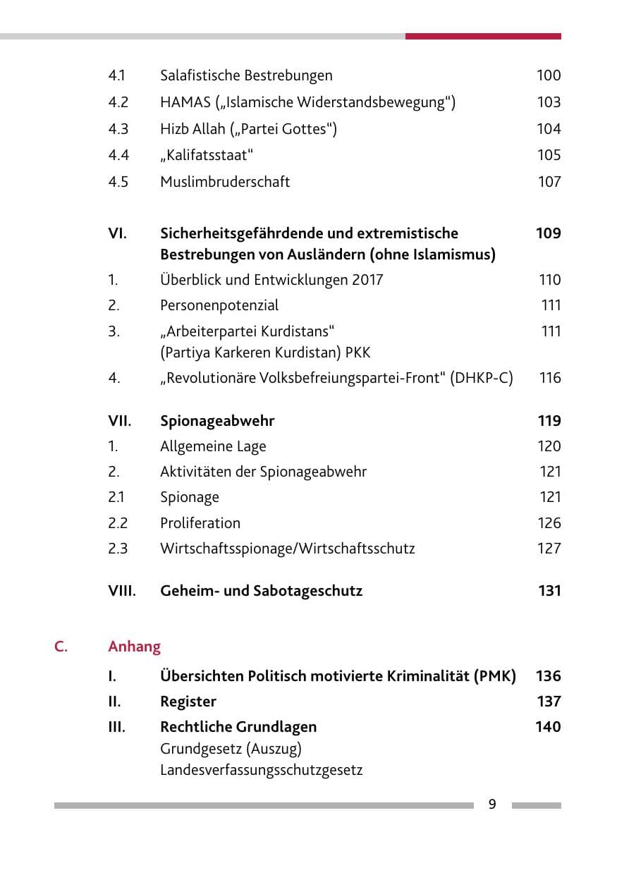 Seite 9 des Verfassungsschutzbericht 2017 Rheinland-Pfalz