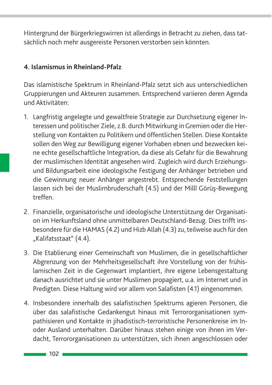 Seite 103 des Verfassungsschutzbericht 2018 Rheinland-Pfalz
