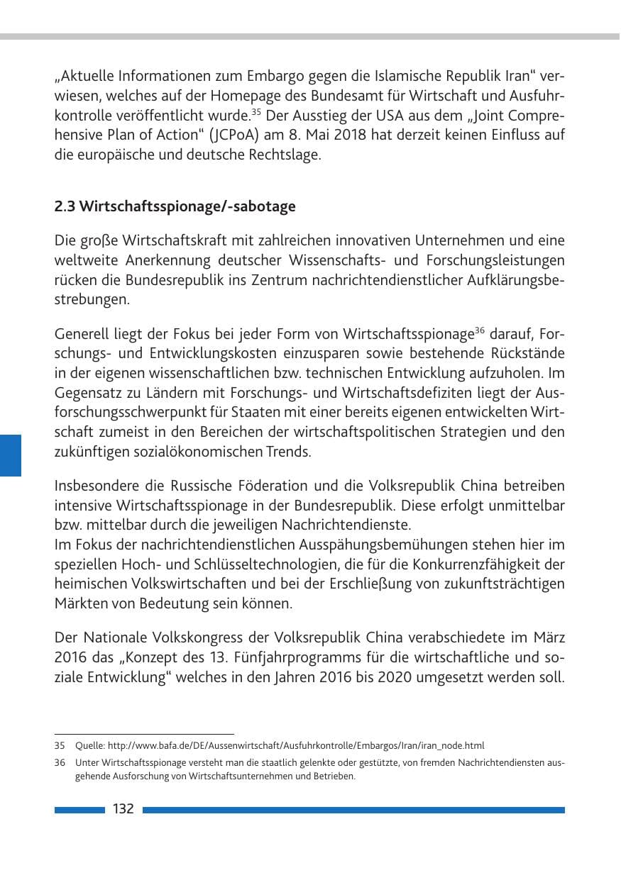 Seite 133 des Verfassungsschutzbericht 2018 Rheinland-Pfalz