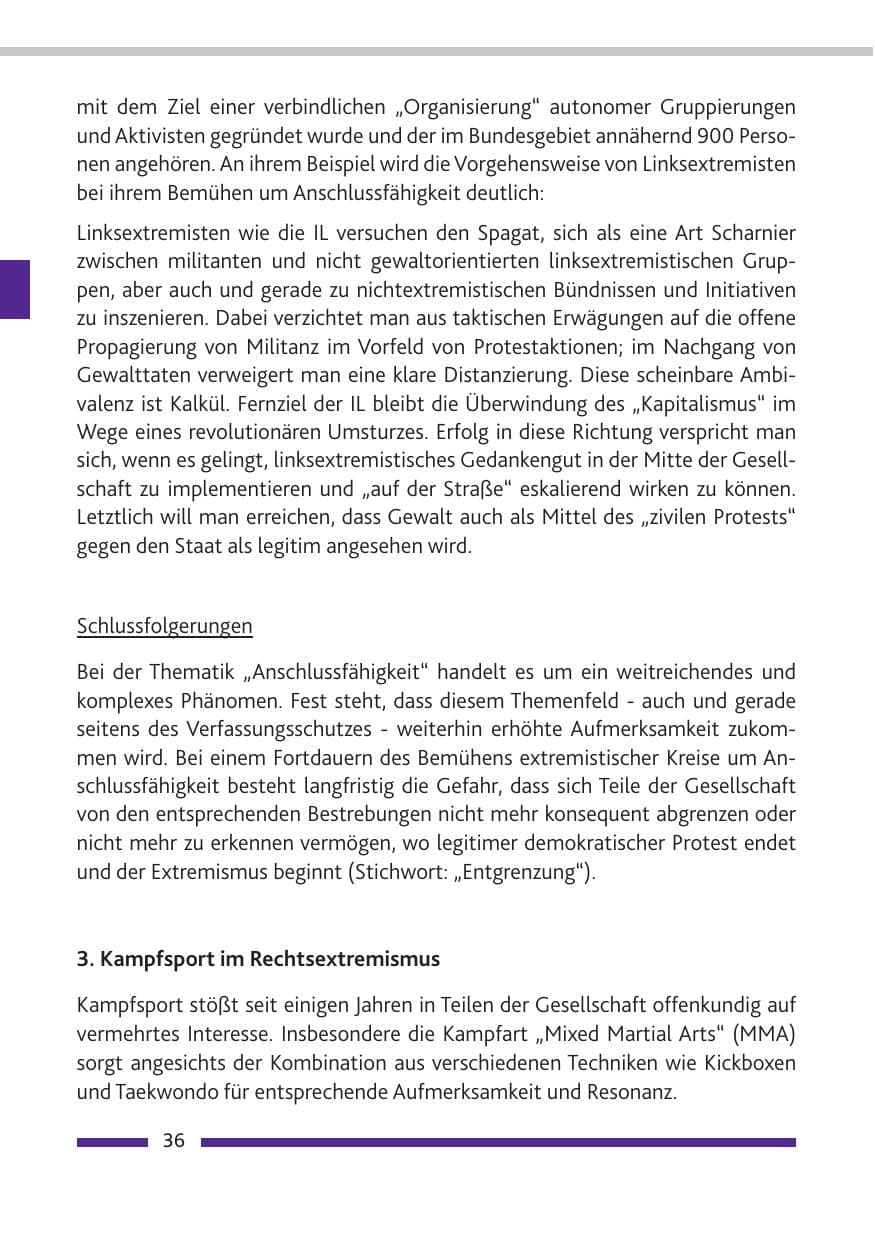 Seite 37 des Verfassungsschutzbericht 2018 Rheinland-Pfalz