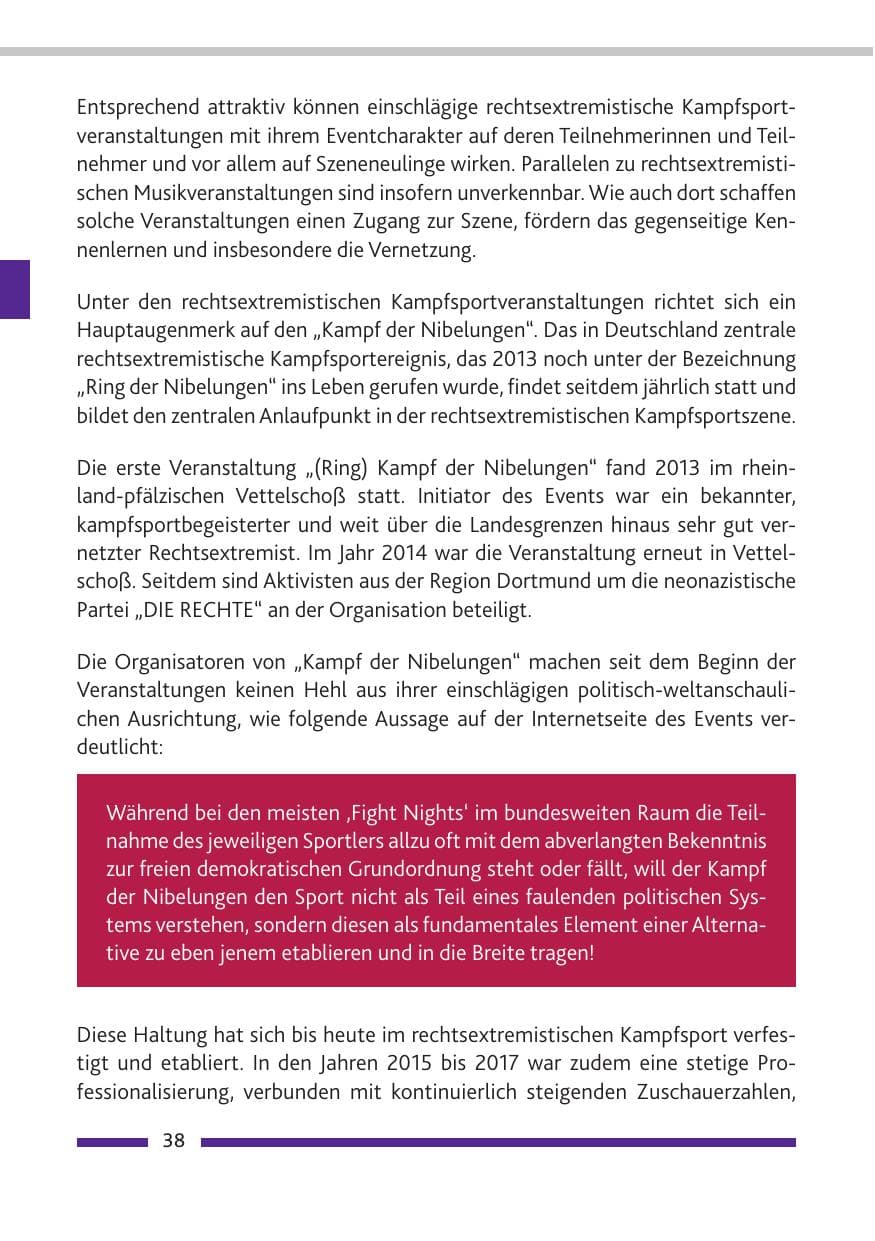 Seite 39 des Verfassungsschutzbericht 2018 Rheinland-Pfalz
