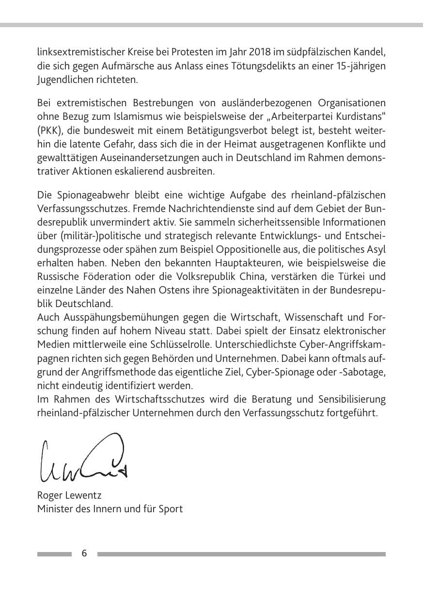 Seite 7 des Verfassungsschutzbericht 2018 Rheinland-Pfalz