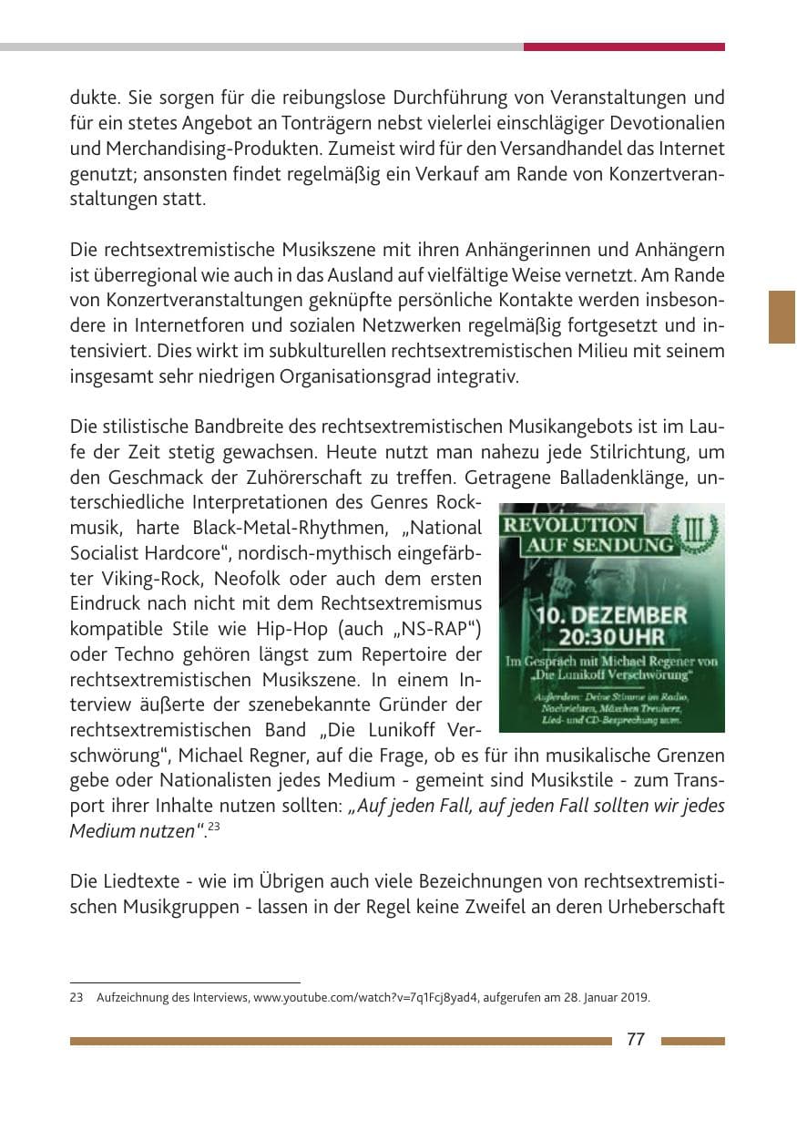 Seite 78 des Verfassungsschutzbericht 2018 Rheinland-Pfalz