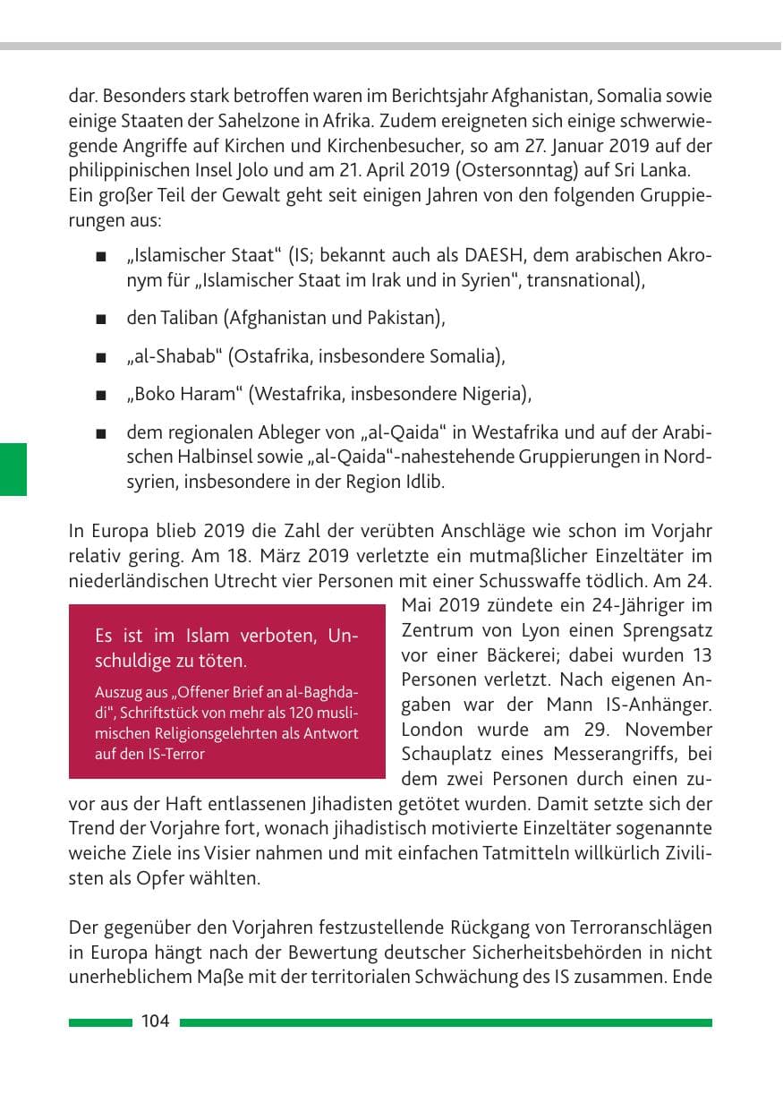 Seite 105 des Verfassungsschutzbericht 2019 Rheinland-Pfalz