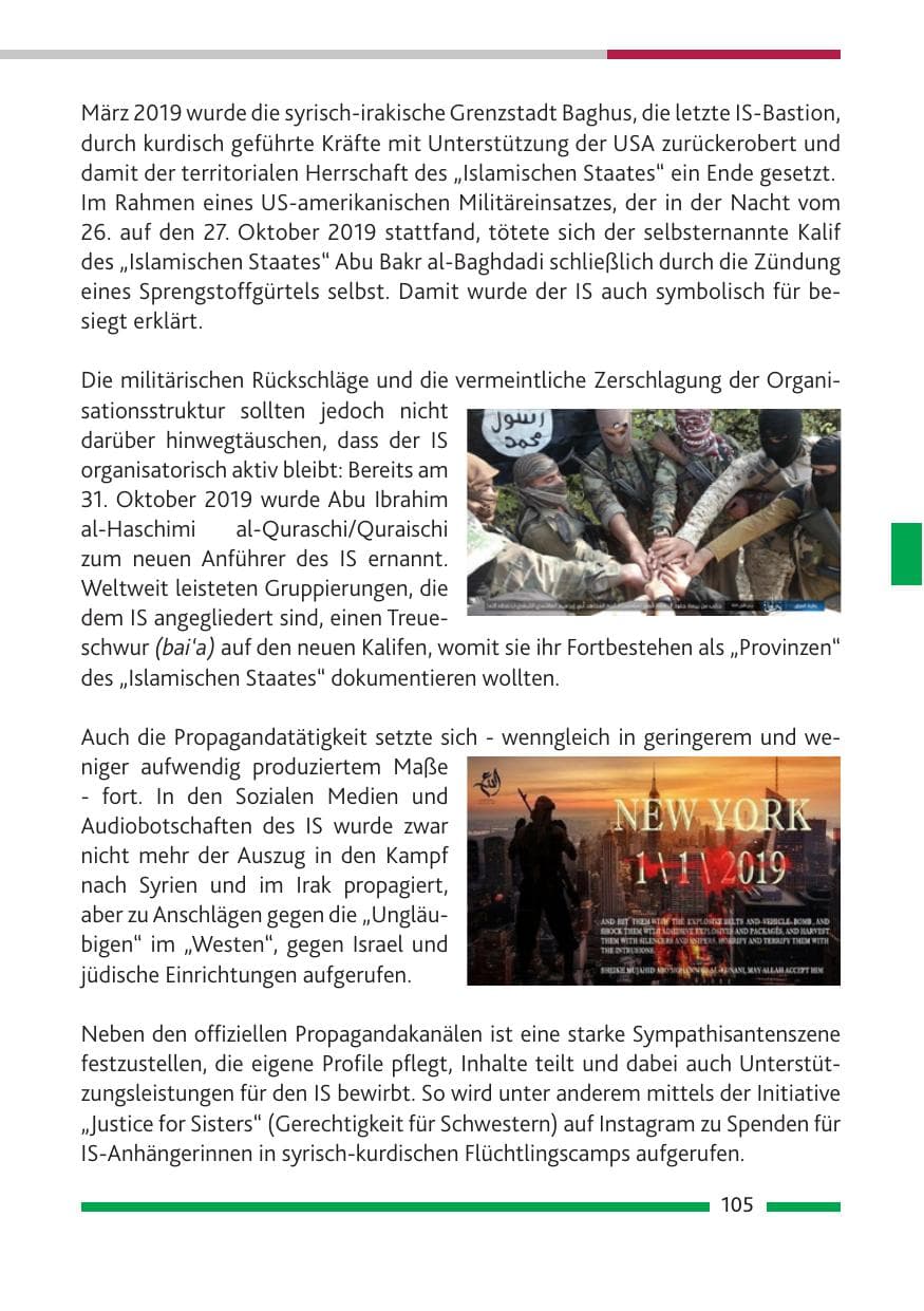 Seite 106 des Verfassungsschutzbericht 2019 Rheinland-Pfalz